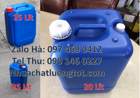 can 25l xanh Can 10L đựng hóa chất, can 20l giá rẻ, can 25l trắng, Can 5L đựng tinh dầu, can nhựa 1