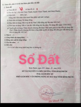 Chủ Ngộp gửi bán lô đất ấp 3, Thị xã Chơn thành