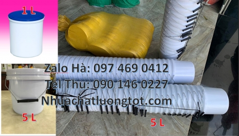 Thùng nhựa, Thùng nhựa 19l giá rẻ. Vỏ thùng sơn 3,8 lít Vỏ thùng 5 lít quai nhựa Vỏ thùng s