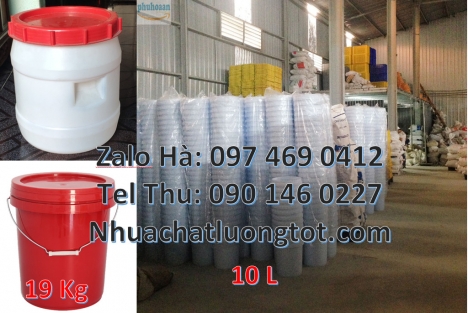 Thùng nhựa, Thùng nhựa 19l giá rẻ. Vỏ thùng sơn 3,8 lít Vỏ thùng 5 lít quai nhựa Vỏ thùng s