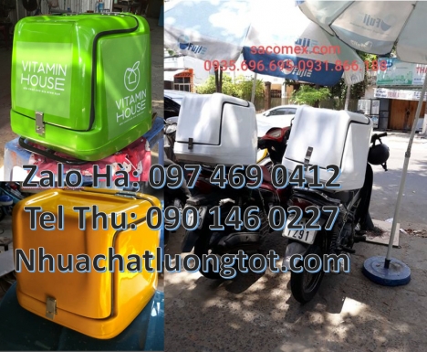 Thùng giao hàng composite, thùng giao trà sữa chia ngăn, Giá thùng nhựa giao hàng, Thùng giữ nhiệt x