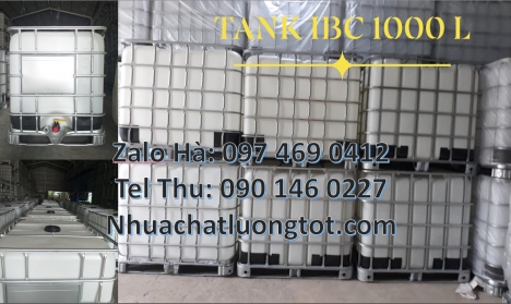 Bồn nhựa 1000 lít đựng hóa chất, bồn nhựa 1 khối nhập khẩu bồn nhựa vuông 1000 lít đựng phân bón T