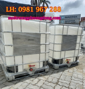 Thùng nhựa có khung sắt bao quanh 1000 Lít
