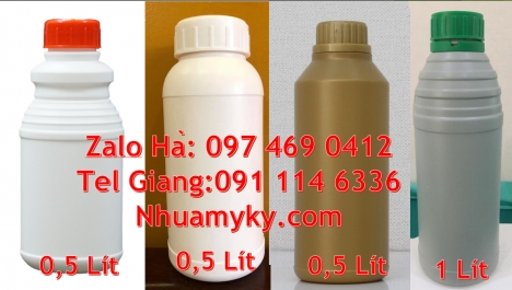 chai 500ml đựng axit, Chai nhựa 100ml đựng dung môi, chai 250ml đựng trà sữa, Chai hdpe 100ml vuông,
