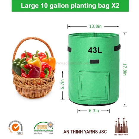 Túi vải xăm kim trồng cây, Nonwoven grow bag