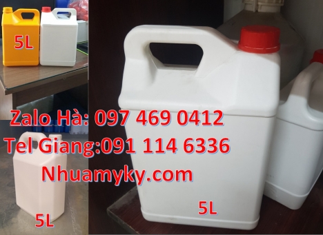 can 4l vòi nhấn đựng phẩm màu, Can hdpe giá rẻ Can đựng axit Can 2l đựng nước giặt Can 2l quay ca