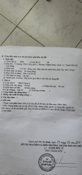 CHÍNH CHỦ BÁN ĐẤT TẶNG NHÀ KHU THẠNH XUÂN Q.12, VỊ TRÍ ĐẸP, NHÌN LÀ THÍCH, 60 TRIỆU 1M2