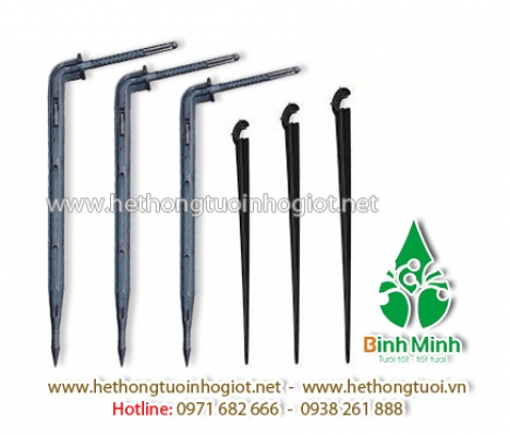 Tưới nhỏ giọt 8 tia, tưới nhỏ giọt 8 tia có chân cắm, đầu nhỏ giọt điều chỉnh