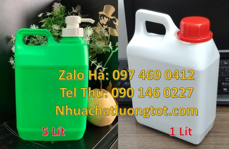 Can 0.5l vuông đựng thuốc trừ muỗi Can 1l vuông Can 2l tròn, can 4l vòi nhấn đựng nước rửa chén, c