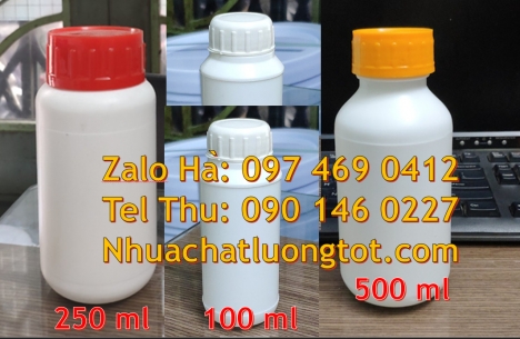 Chai nhựa 500 ml đựng nông dược, Chai 100ml màu trong, Chai 50ml đựng giấm, chai xịt khử trùng 1l, C