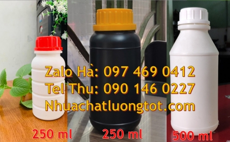 Chai nhựa 500 ml đựng nông dược, Chai 100ml màu trong, Chai 50ml đựng giấm, chai xịt khử trùng 1l, C