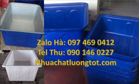 Thau nhựa 3000l, Thùng nhựa 1000l, thùng chữ nhật 1000 lít, thùng nhựa vuông 750 lít, Thùng n