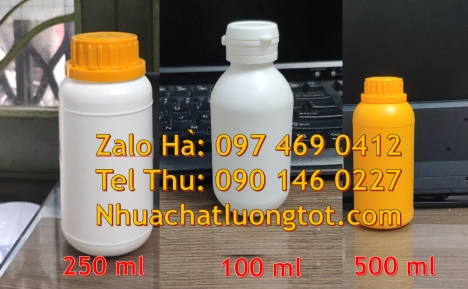Chai nhựa 500 ml đựng nông dược, Chai 100ml màu trong, Chai 50ml đựng giấm, chai xịt khử trùng 1l, C