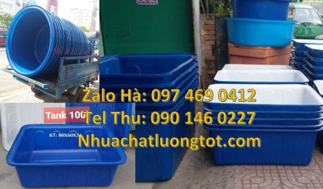 Thau nhựa 3000l, Thùng nhựa 1000l, thùng chữ nhật 1000 lít, thùng nhựa vuông 750 lít, Thùng n