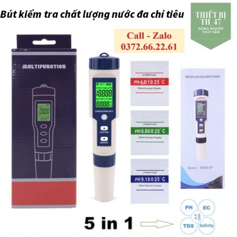 Bút đo PH của nước 5 trong 1 pH TDS EC độ mặn nhiệt độ