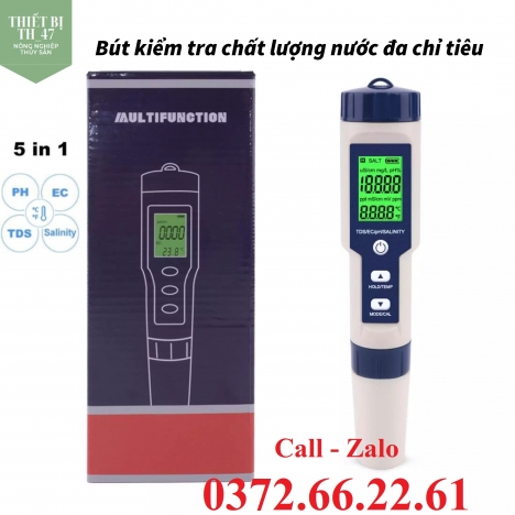 Bút đo PH của nước 5 trong 1 pH TDS EC độ mặn nhiệt độ