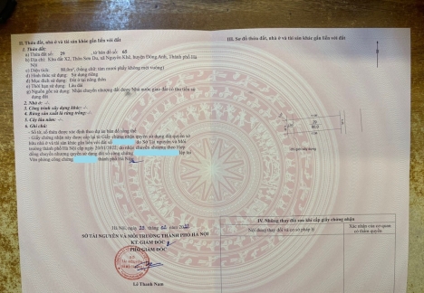 80M ĐẤU GIÁ X2 SƠN DU, NGUYÊN KHÊ - LÔ DUY NHẤT HƠN 3 TỶ.