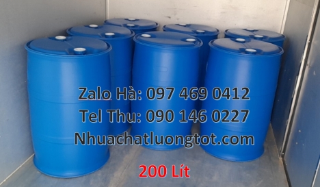 Thùng phi 120l đựng phân bón, Thùng Phuy Nhựa 220 lít, Phuy nhựa 220 lít nắp kín, Phuy nhựa 150 lít