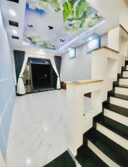 Nhà mới xây 100%, 1 trệt, 2 lầu, sân thượng trước và sau. Khu Nam Cường ngay Cầu vượt Gò Dưa QL!A
