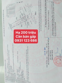 HẠ GIÁ 200 TRIỆU - CẦN BÁN GẤP LÔ ĐẤT ĐẸP SÁT CHỢ HIỆP BÌNH - PHƯỜNG HIỆP BÌNH CHÁNH THÀNH PHỐ THỦ