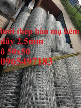 Lưới thép hàn mạ kẽm dây 2.5mm ô 50x50. Hàng sẵn kho Hà Nội