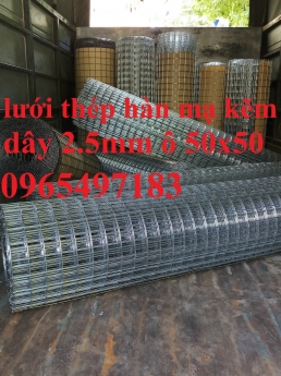 Lưới thép hàn mạ kẽm dây 2.5mm ô 50x50. Hàng sẵn kho Hà Nội
