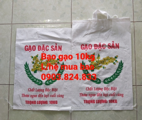 bao pp dệt, bao đựng gạo 5kg, 10kg có quai xách và không quai xách