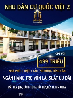 THIẾT KẾ CHUẨN CHÂU ÂU, SANG TRỌNG - KHU DÂN CƯ QUỐC VIỆT 2