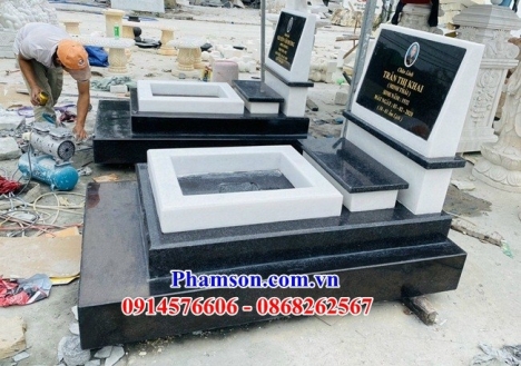 40*mộ tam cấp bằng đá đơn giản cao bằng