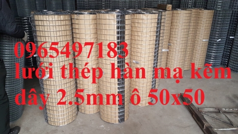 Lưới thép hàn mạ kẽm dây 2.5mm ô 50x50. Hàng sẵn kho Hà Nội
