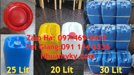 can dẹp 30 đựng nông dược, can 30l vuông xanh, can 25l xanh, Can 10L đựng hóa chất, can 20l giá rẻ,