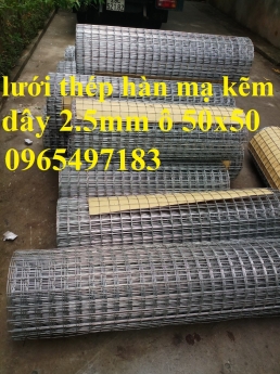 Lưới thép hàn mạ kẽm dây 2.5mm ô 50x50. Hàng sẵn kho Hà Nội