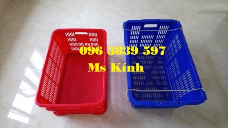 Sóng nhựa có quai sắt, sóng thanh long, sọt nhựa đựng trái cây siêu bền giá rẻ