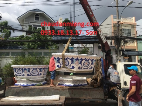 Chậu hoa - đập sành - dán miểng hàng thủ công mỹ nghệ thủ đức tphcm