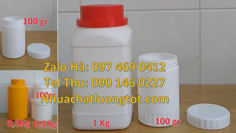 hũ nhựa 100 g đựng kem chống nắng Hũ nhựa 100 gram hũ 200g đựng đậu phộng hũ đựng kẹo 200 gram, hũ