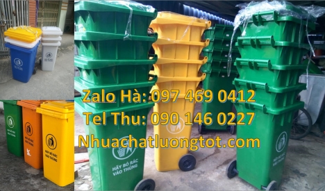 thùng rác đạp chân, sọt nhựa, Thùng rác 120l nắp kín, Xe rác 120l 240l, thùng rác 60 lít có bán