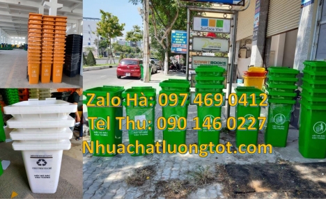 thùng rác đạp chân, sọt nhựa, Thùng rác 120l nắp kín, Xe rác 120l 240l, thùng rác 60 lít có bán