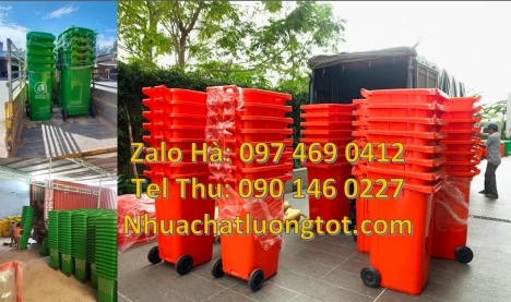 thùng rác đạp chân, sọt nhựa, Thùng rác 120l nắp kín, Xe rác 120l 240l, thùng rác 60 lít có bán