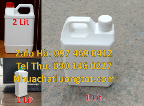 Can nhựa 1 lít màu trắng, can 1l hdpe trắng giá rẻ, can nhựa cao cấp, Địa chỉ bán can hdpe, Can 1l đ