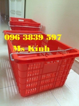 Sóng nhựa có quai sắt, sóng thanh long, sọt nhựa đựng trái cây siêu bền giá rẻ
