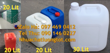 can 25l xanh Can nhựa 30 lít đựng phân bón can 20l giá rẻ can 25l trắng can 20 lít đựng axit, can
