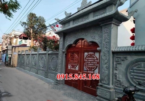 18* Cổng chùa bằng đá đẹp nguyên khối