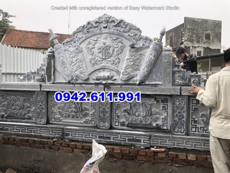 Bán + 46 mẫu bức bình phong đá từ đường tại bắc ninh