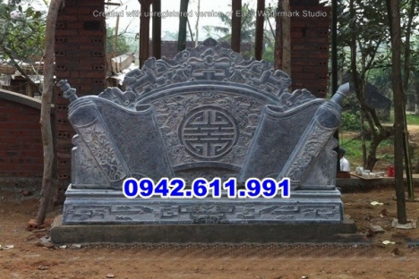 Bán + 46 mẫu bức bình phong đá từ đường tại bắc ninh