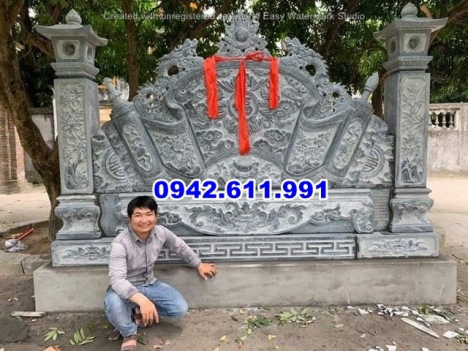 Bán + 46 mẫu bức bình phong đá từ đường tại bắc ninh