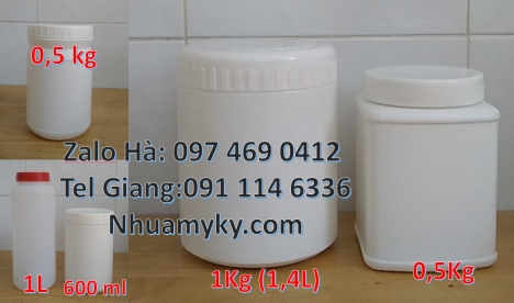 Hũ nhựa pet 50gr, hũ nhựa pet 50 gram hũ 200g đựng tinh bột nghệ hũ nhựa 200 gram duy tân hũ nhựa