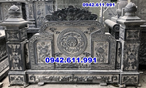 Bán + 46 mẫu bức bình phong đá từ đường tại bắc ninh