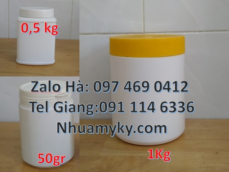 Hũ nhựa pet 50gr, hũ nhựa pet 50 gram hũ 200g đựng tinh bột nghệ hũ nhựa 200 gram duy tân hũ nhựa
