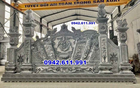 Bán + 46 mẫu bức bình phong đá từ đường tại bắc ninh