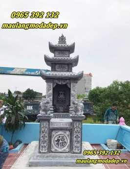 105+ Chế tác mẫu mộ đá ba mái lắp tại Nghĩa Hưng - Nam Định
